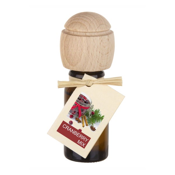 Traumduft Piccolino Cranberry Mix Duftöl – Handgefertigt, ätherische Öle, Buchenholzverschluss 10 ml