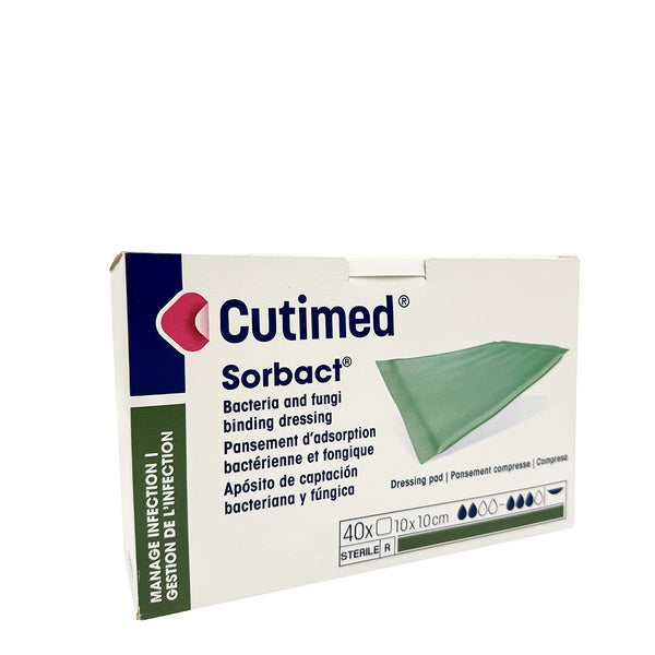 Cutimed Sorbact Saugkompressen 10x10 Cm 40 St