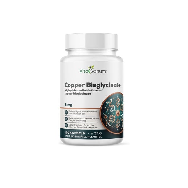 VitaSanum® Kupferbisglycinat – 1 Kapsel Tagesportion 37 g