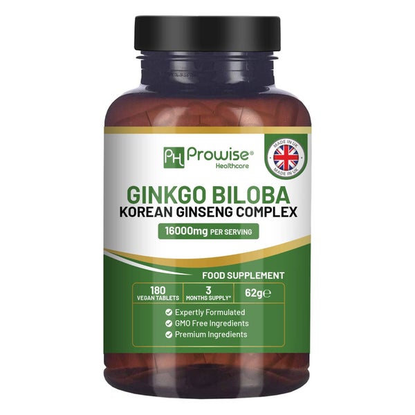 Prowise Healthcare Ginkgo Biloba und Ginseng 16.000 mg 180 St