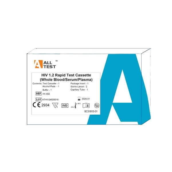 1 x AllTest HIV Testkit 1/2  Schnelltest Selbsttest Testkassette 1 St