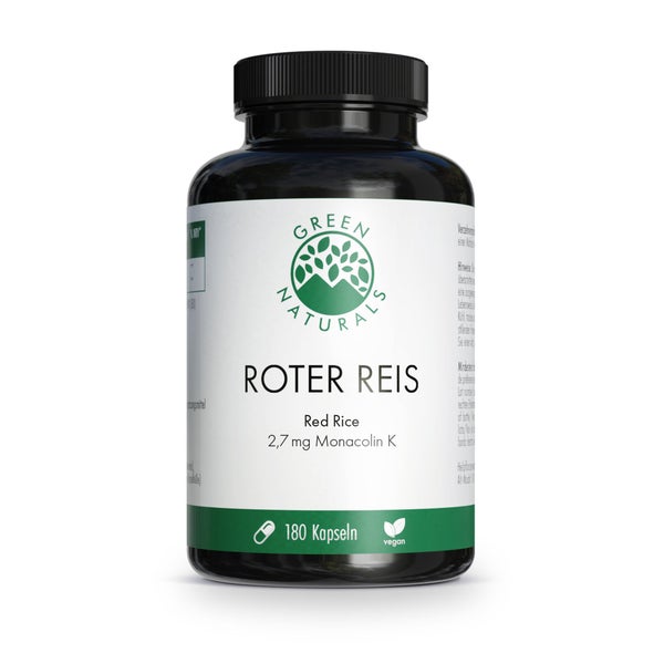GREEN NATURALS roter Reis Monacolin K vegan 180 St