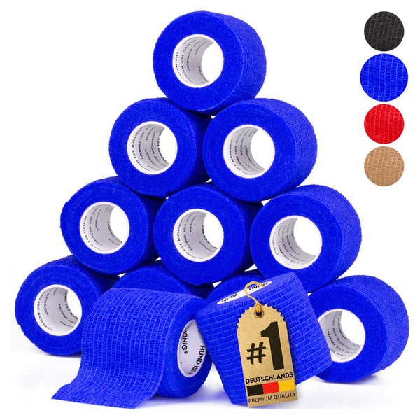 HUND IST KÖNIG Haftbandagen 12 Rollen à 5cm x 4,7m 12 St