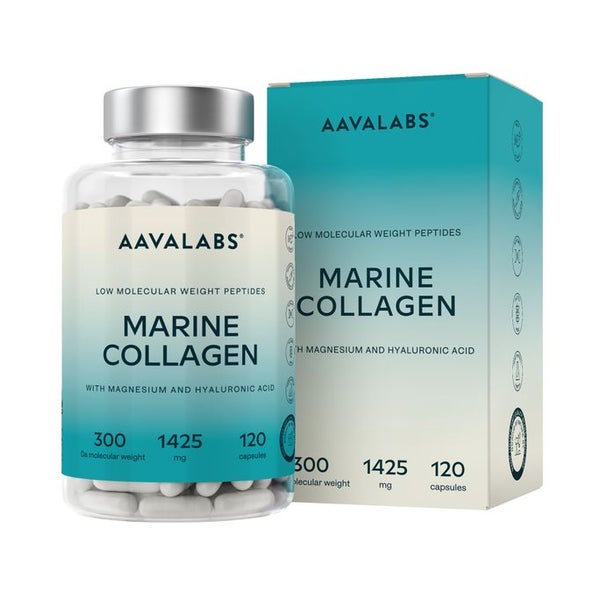 Aavalabs Meereskollagen + Hyaluronsäure, 120 Kapseln 120 St