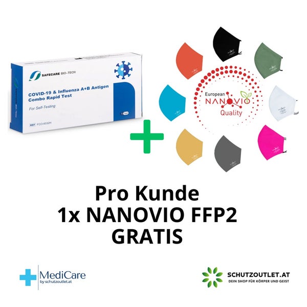Safecare 3in1 Antigen Test + 1 Stk Gratis Nanovio FFP2 10 St