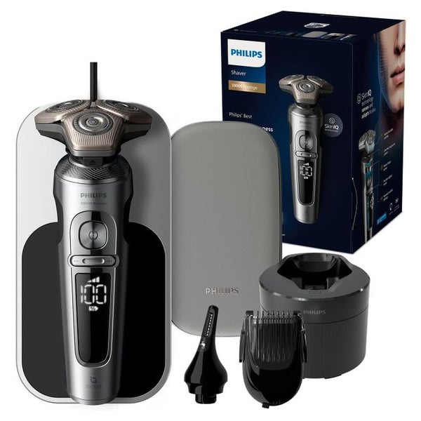 Philips Rasierer S9000 Prestige Nass- und Trockenrasierer für Herren mit SkinIQ-Technologie 1 St