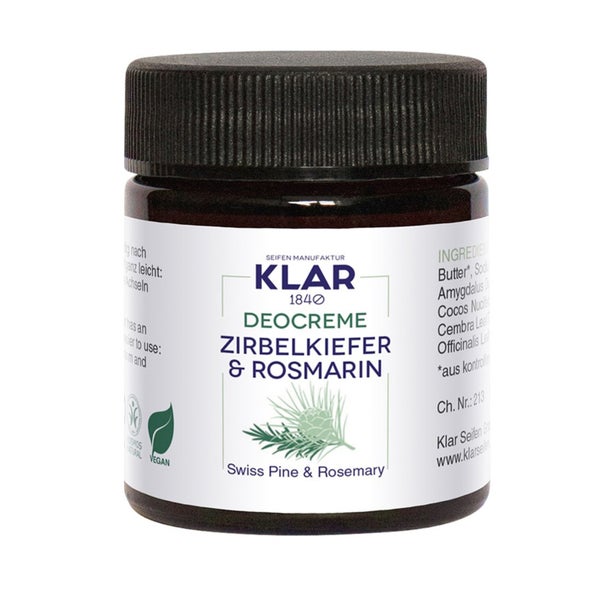 Klar's Deo Creme Zirbelkiefer & Rosmarin 30 ml
