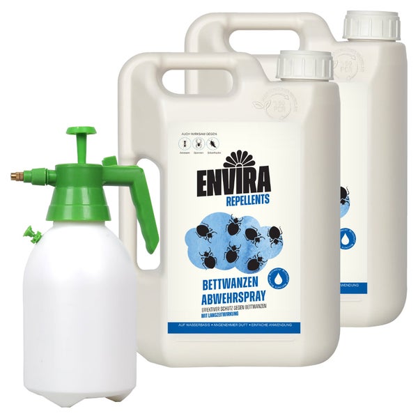 Envira Bettwanzen Abwehrspray im Doppelpack & mit Drucksprüher