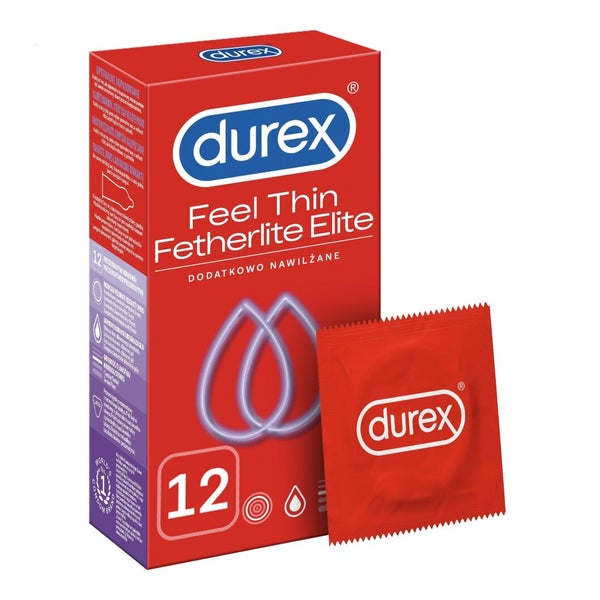 Durex Feel Thin Extra Lubricated Kondome 12 Stück 0,051 kg