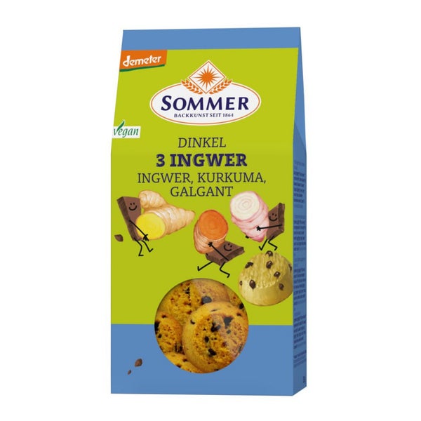 Sommer - Demeter Dinkel 3 Ingwer-Cookies 150 g