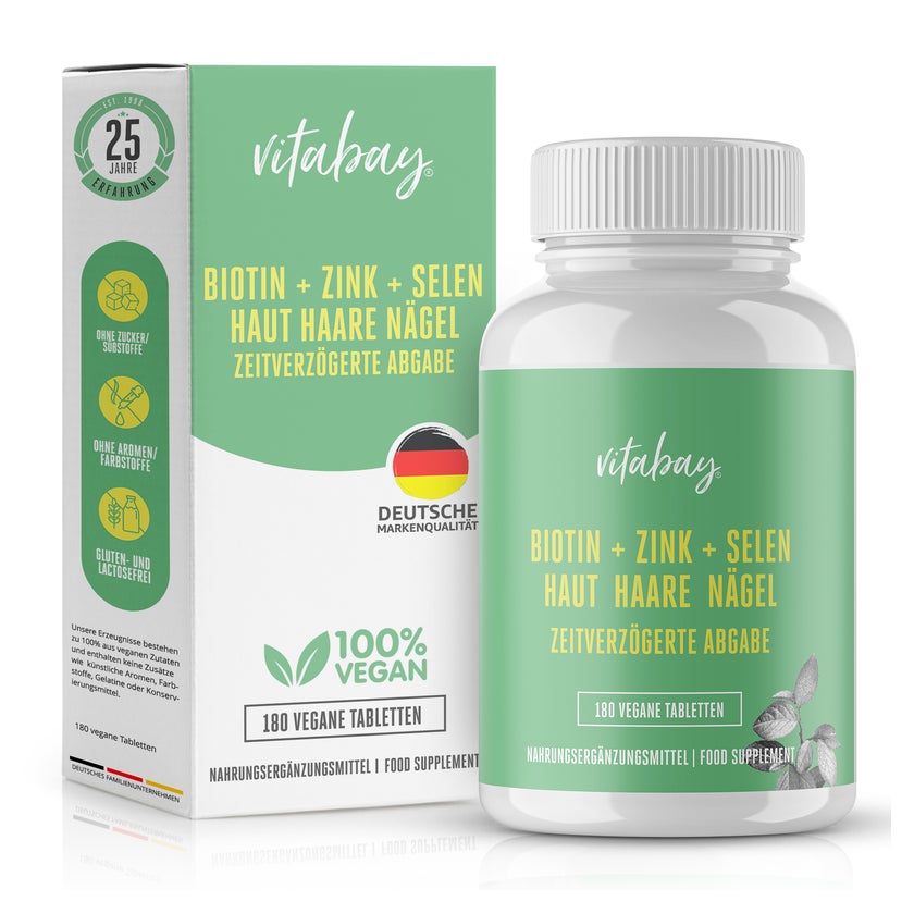 Vitabay Biotin 10 mg Depot + Selen 110 mcg + Zink 10 mg 180 St