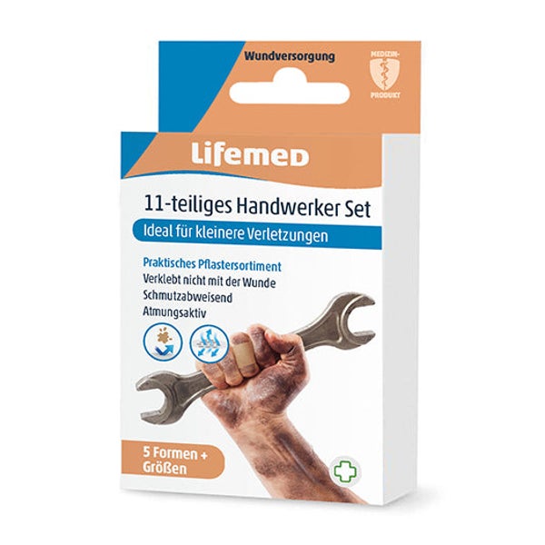Lifemed Handwerkerset Pflaster hautfarben 5 Größen 11-teilig 6 St