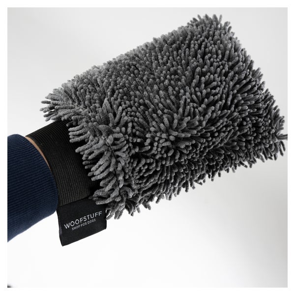 Hunde-Trockenhandschuh Quick Dry Graphit - Woofstuff