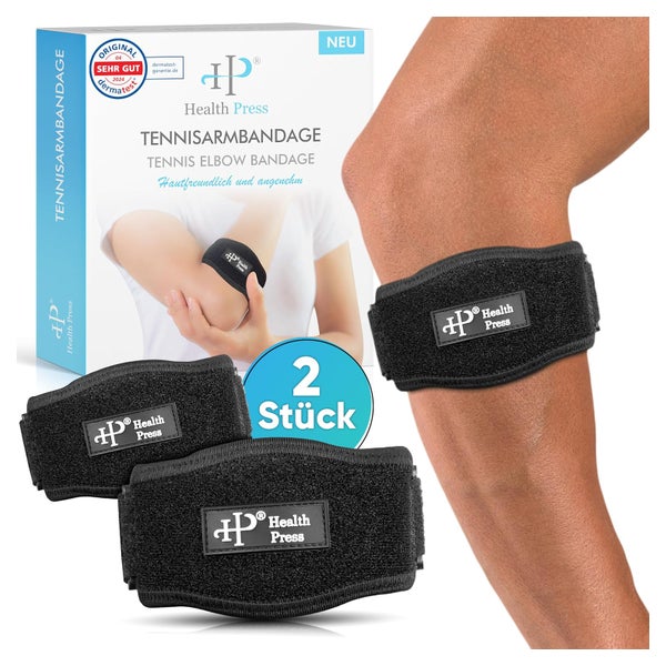 Health Press® Tennisarmbandage - Ellenbogen-Bandage 2 St