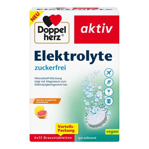Doppelherz Elektrolyte Zuckerfrei Brausetabletten 6X15 St