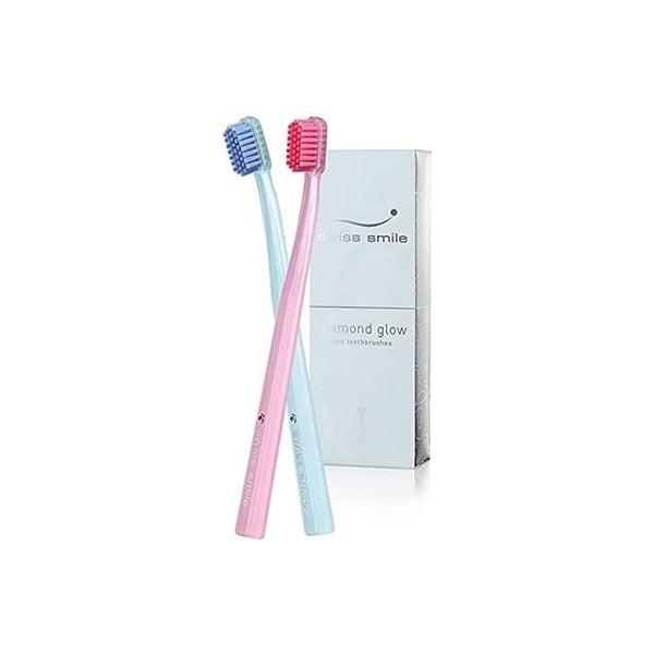 Swiss Smile Diamond Glow Zahnbürsten Set Rosé & Blau