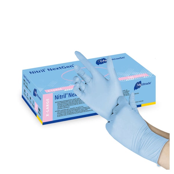 Meditrade Nitril NextGen Untersuchungshandschuhe blau Gr. XL 100 P