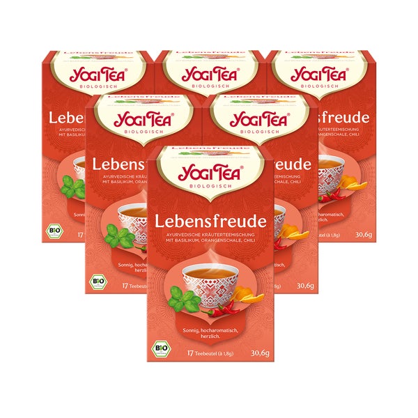 Yogi Tea - Lebensfreude Bio Kräutertee | 6 x 30,6g 6x17 St