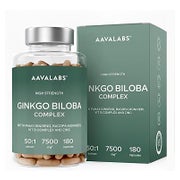 Aavalabs Ginkgo Biloba 50:1 Komplex, 180 Kapseln 180 St