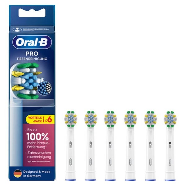 Oral-B  Aufsteckbürsten 6 Stück PRO Tiefenreinigung weiß 1 St