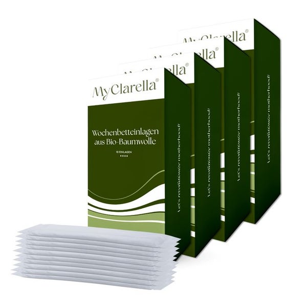 Sparpaket Wochenbetteinlagen Binden aus Bio-Baumwolle 40 St