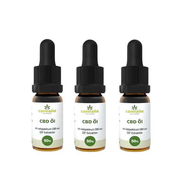 Cannalin - 3x CBD Öl Vollspektrum - 50% 30 ml