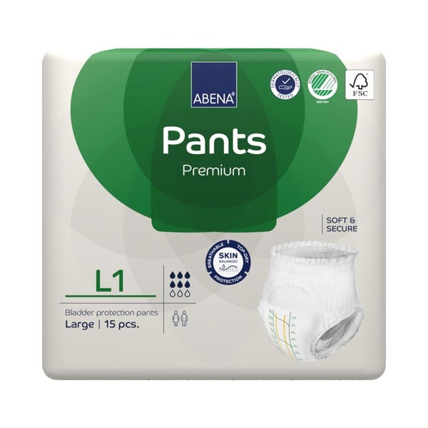 Abena Pants Premium Windelhosen Gr. L1, 1400 ml 15 St