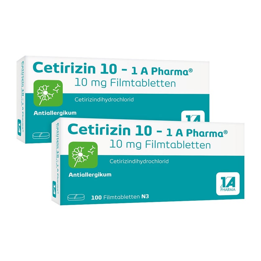 Cetirizin 10 - 1A PHARMA® Doppelpack 2X100 St