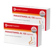 Produktabbildung: PARACETAMOL AL 125 Zäpfchen Doppelpack 2X10 St
