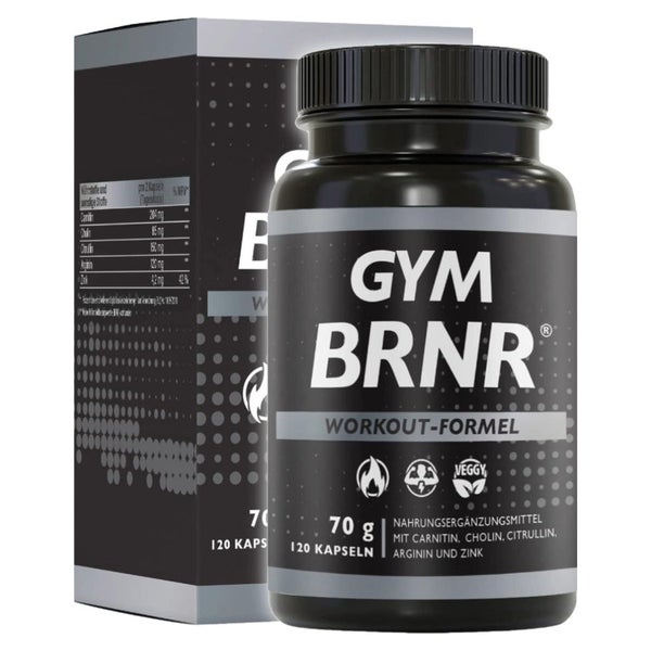 BRNR GYM BRNR Pre Workout Kapseln, L-Carnitin, Arginin 120 St