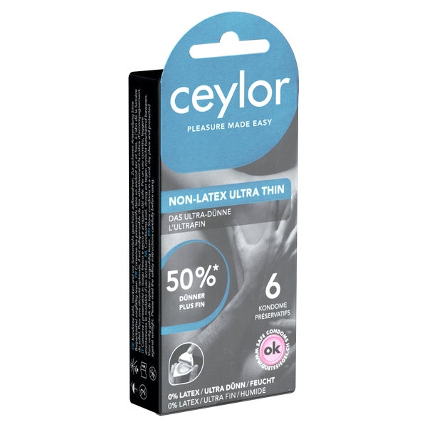 «Non-Latex Ultra Thin» 6 ultradünne, latexfreie Kondome (6 Kondome) 6 St