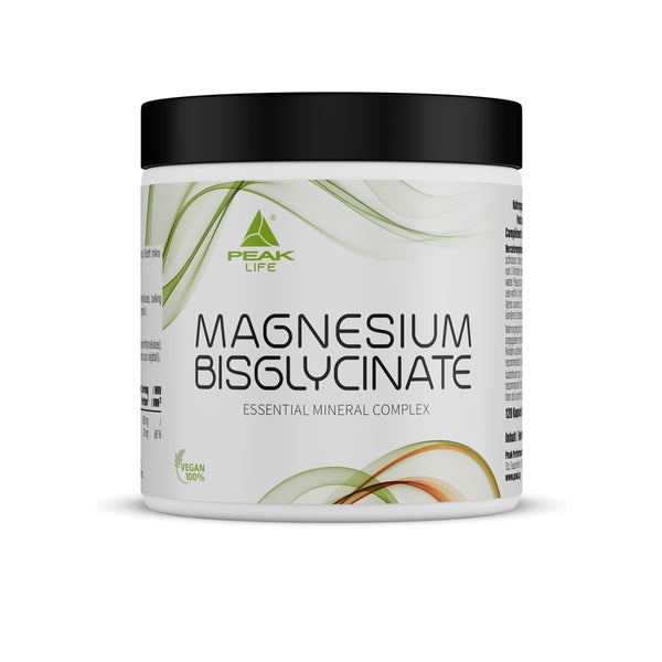 PEAK Magnesium Bisglycinat - 120 Kapseln I Magnesium I Bisglycinat I Mineralien I Muskelfunktion I Mineralstoffe 114 g