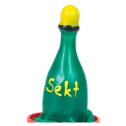 Scherzkondom «Sekt» – Handbemalt, Spritziges Party-Geschenk (1 Stück) 1 St