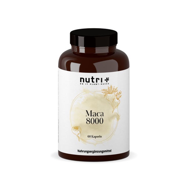 nutri+ Maca 8000 Kapseln - 400 mg Wurzel Extrakt - 60 Caps 60 St