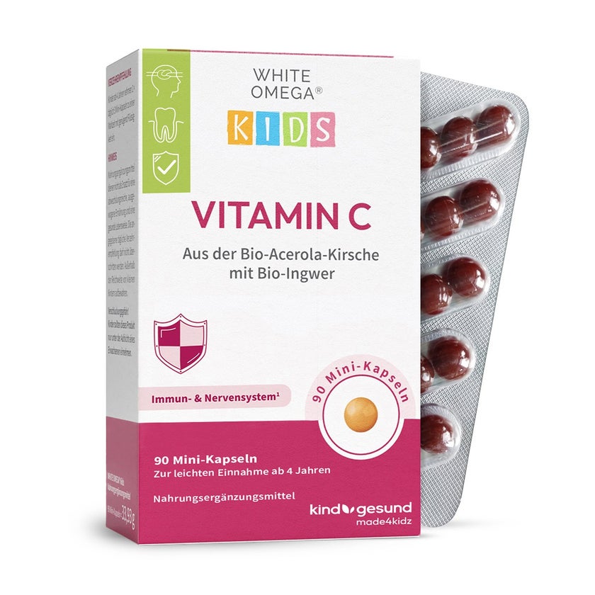 Vitamin C Kapseln für Kinder – WHITE OMEGA® Kids 90 St