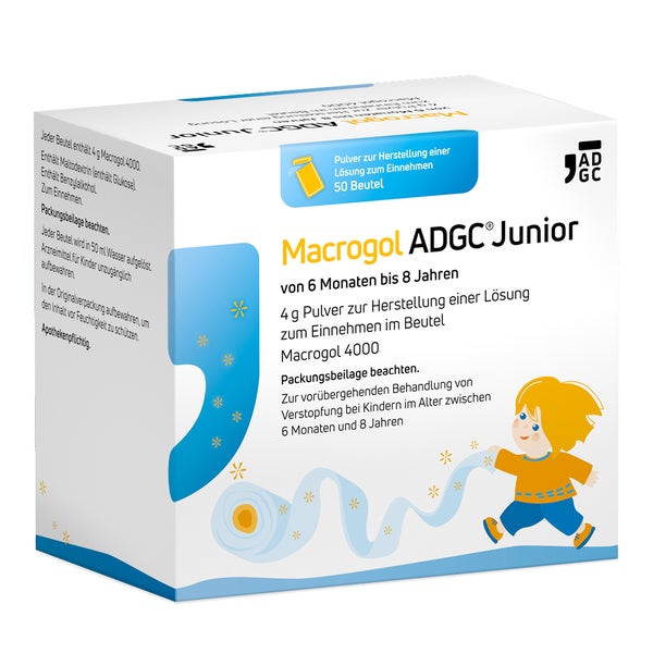 Macrogol Adgc Junior 6m-8j 4g Plv.z.h.e.l.z.einn. 50 St