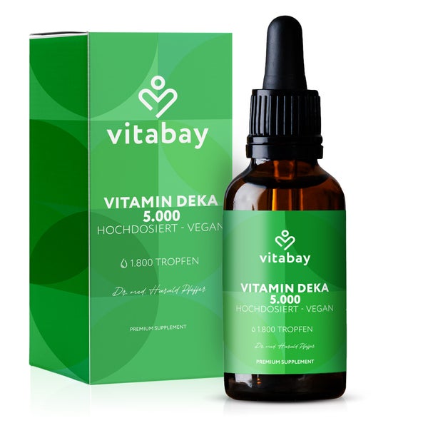 DEKA Öl 5000 IE Vitamin D3+K2+A+E 1800 Tropfen 60 ml