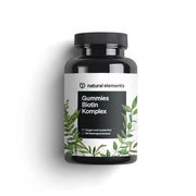 natural elements Biotin Haar Gummies - 120 vegane, zuckerfreie Gummibärchen mit 5000 ?g Biotin pro Tagesdosis - mit Himbeergeschmack - in Deutschland produziert & laborgeprüft 120 St