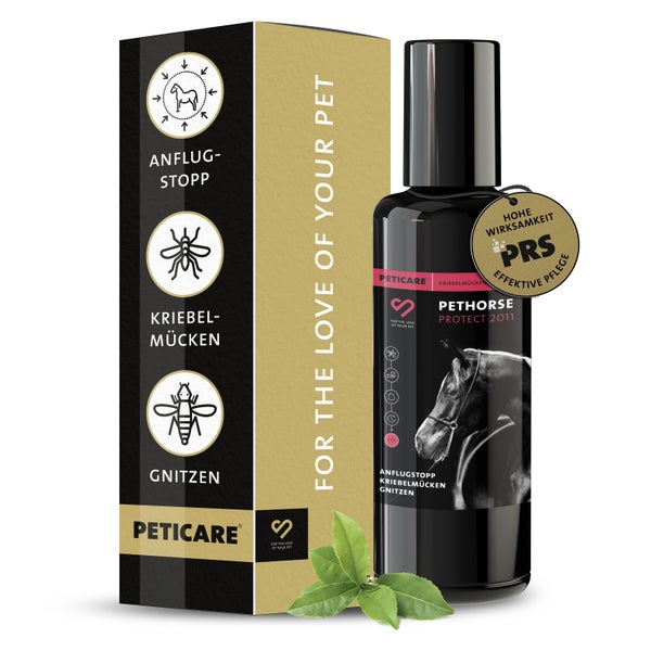Peticare Anti-Kriebelmücken Gnitzen Roll-On für Pferde, Sommerekzem vorbeugen 50 ml