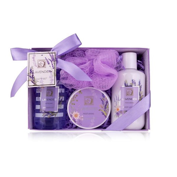 Accentra – Duschset Frauen Geschenkset LAVENDEL in schöner Geschenkbox 1 St