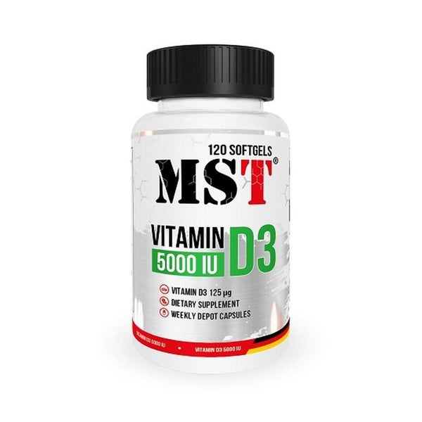 MST - Vitamin D3 5000IU 120 Softgels 120 St