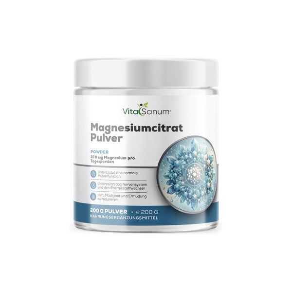 VitaSanum® Magnesiumcitrat Pulver – 378 mg Magnesium pro Tagesportion (2,7 g)