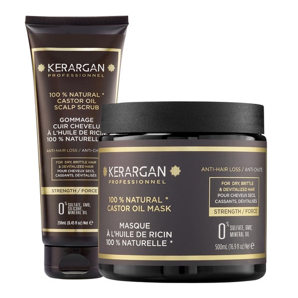 Kerargan - Duo Maske und Peeling Rizinusöl 750 ml