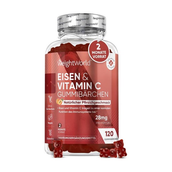 WeightWorld Eisen & Vitamin C Gummibärchen 120 St