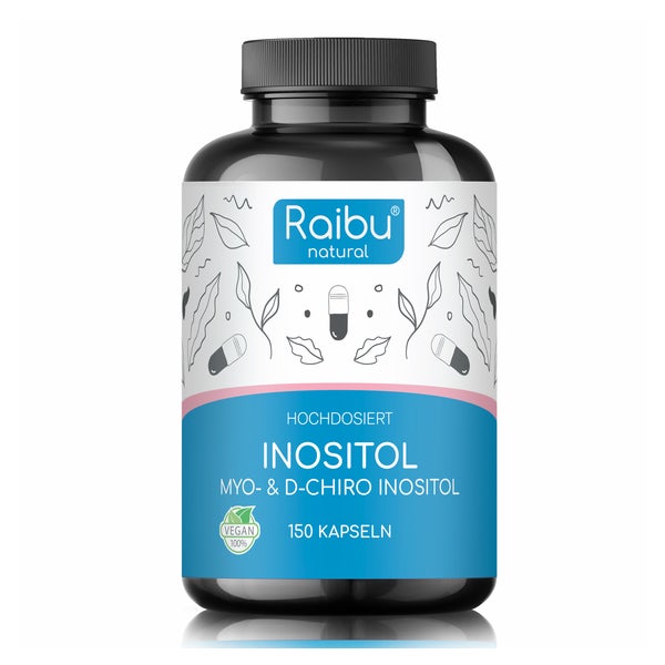 Myo Inositol & D-Chiro Inositol Kapseln Hochdosiert 150st - RAIBU 150 St