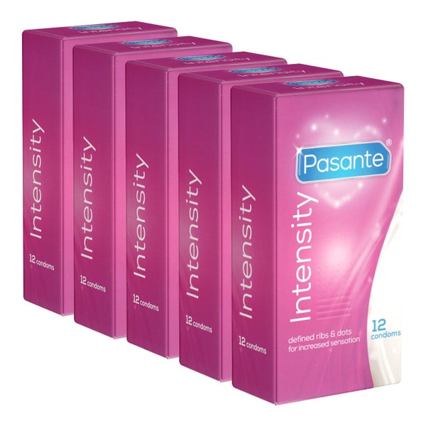 Pasante Intensity Kondome mit Noppen & Rillen Vorteilspack (60 Kondome) 60 St