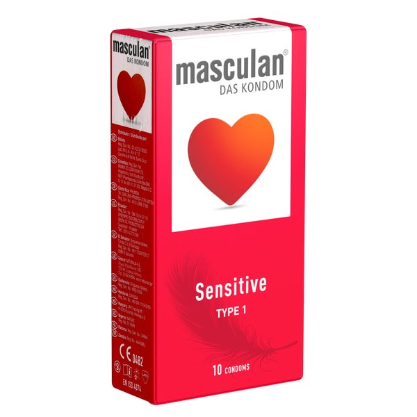 «Typ 1 Sensitive» rosa, 53 mm, extra dünn, silikonbefeuchtet (10 Kondome) 10 St