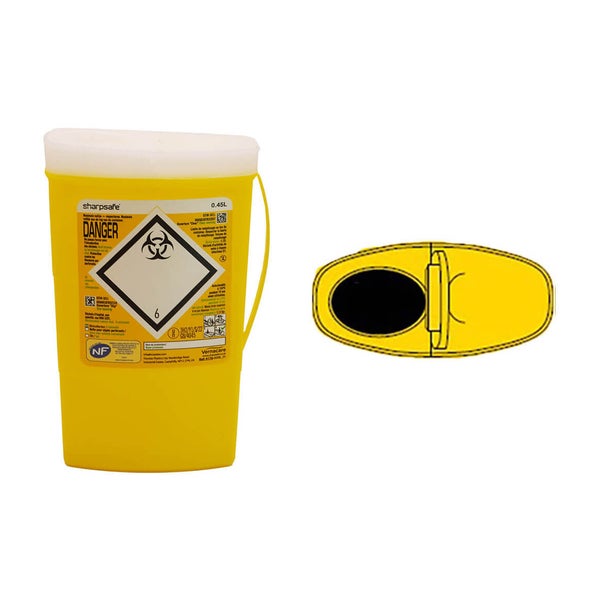 Dahlhausen Abwurfbehälter Sharpsafe Exchange 0,45 L Öffnung ohne Abkopplung 1 St