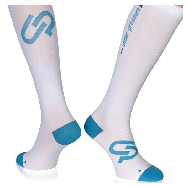 UNDER PRESSURE Ultralight | Sport-Kompressionsstrumpf (1 Paar) 35-38 (Wade: 28-38cm) / weiß 2 St
