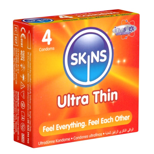 Ultra Thin Kondome 4 Stück, hauchdünn & realistisches Gefühl (4 Kondome) 4 St